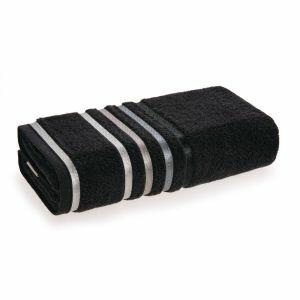 Toalha de Rosto Karsten 0,48x0,80m Lumina Preto/Cinza