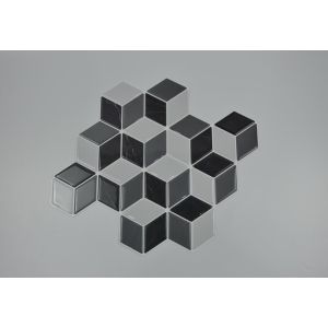 Pastilha Adesiva Cube Grey 3D 30x30 Málaga