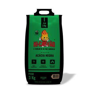Carvão Acácia Negra Ki-Carvão 3kg Preto/Verde