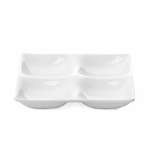 Tigela Oxford Com 4 Divisórias 110ml Branco Tigela Oxford Com 4 Divisórias 110ml Branco