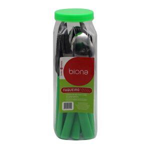 Faqueiro Oxford 16 Peças Verde Limão