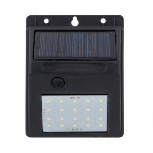 Luminária Solar Zyon com Sensor Preto Luz Branca Gaya