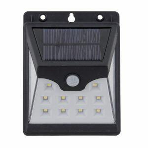 Luminária Solar Solon com Sensor Preto Luz Branca Gaya
