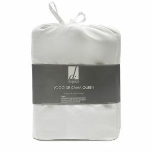 Jogo de Cama Queen 158x198cm Dreams Branco Retangular Diagonal