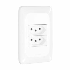 Conjunto 2 Seções 2 Tomadas Pop Branco Pial