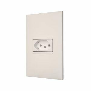 Conjunto 1 Seção Tomada Plus+ Branco Pial