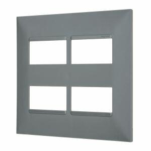Placa Plus+ 4 Seções 4x4cm Cinza Pial
