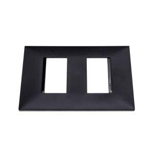 Placa Plus+ 2 Seções Preto Pial