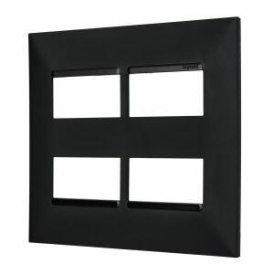 Placa Plus+ 4 Seções 4x4cm Preto Pial