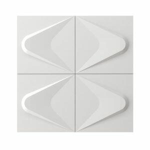 Revestimento Cimentício Boome Parede Cemento 3D Bianco 40x40x1,5 Cimentíssimo
