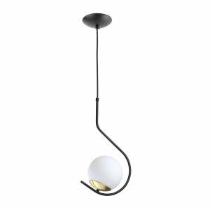 Pendente 1 Lâmpada Hook Preto Spot Line
