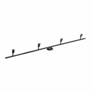 Trilho 4 Lâmpadas Bali Preto Spot Line Vitralux