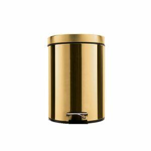 Lixeira Inox com Pedal 5L Dourado Casa&Ideia