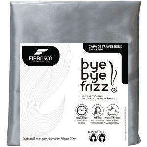 Fronha Bye Bye Frizz Cetim Prata 0,50x0,70m Fibrasca