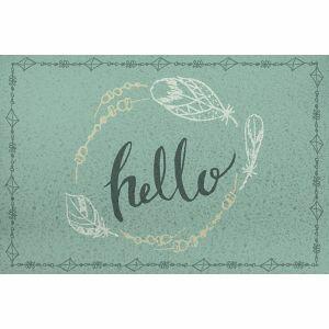 Tapete Capacho Vinil Super Print Hello 40x60 Euro Mats