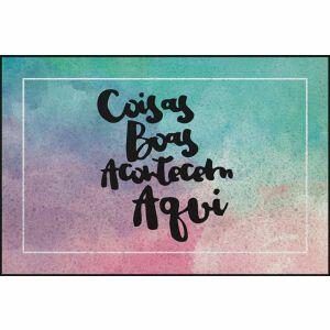 Tapete Capacho Vinil 0,60x0,40m Coisas Boas Colorido Euro Mats