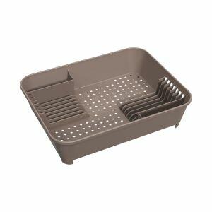 Escorredor de Louças de plástico Warm Gray Basic 14 pratos Coza