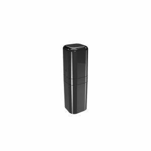 Porta Escova de Dente com Tampa Splash 6,5x6,5x22,5cm Preto Coza