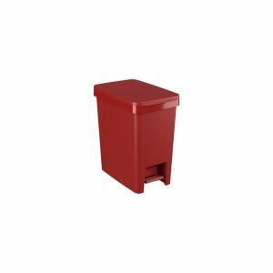 Lixeira com pedal Single Pia 15L Vermelho Coza
