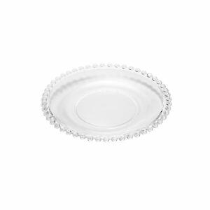 Prato de Sobremesa Pearl Transparente de Vidro Rojemac