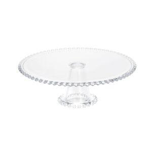 Prato de cristal para bolo com pé Pearl 31x11cm Rojemac