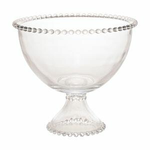 Saladeira Vidro Pearl com Pé 1,9L Transparente Rojemac