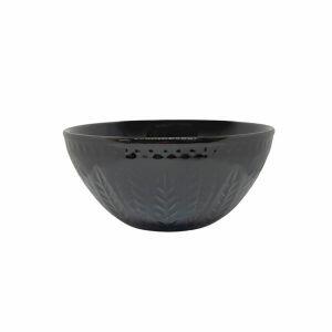 Bowl de Cerâmica Relieve 573ml Preto Yoi