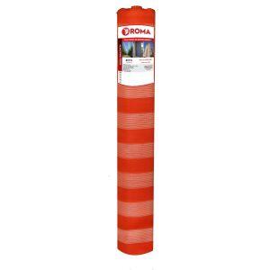Tela Tapume 1,2 x 50m Laranja Branco Roma Tela Tapume 1,2 x 50m Laranja Branco Roma