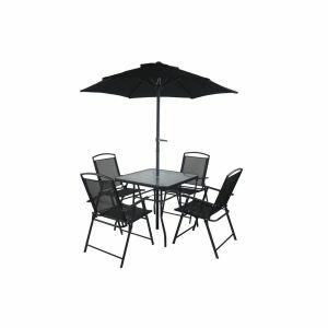 Conjunto de Jardim Atenas 6 Peças Preto Fascino Conjunto de Jardim Atenas 6 Peças Preto Fascino