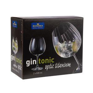 Jogo de Taças 2 Peças Gin Tônic 820ml Cristal Bohemia