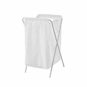Cesto para Roupa Daisy 65x40cm Branco Casa&Ideia