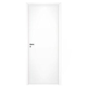 Kit Porta de Abrir HDF Colmeia Interna Branco 2,10m x 80cm x 16cm Esquerdo Pinhal