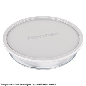 Assadeira Marinex de vidro redonda com tampa de cores sortidas 2,4 L Nadir