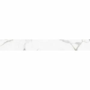 Rodapé Calacata Retificado Acetinado 10x83 Branco Málaga