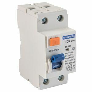 Interruptor TDR-40 2P 40A 30mA 6KA Branco Tramontina Interruptor TDR-40 2P 40A 30mA 6KA Branco Tramontina