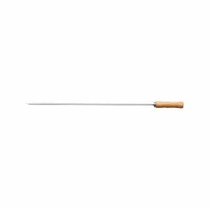Espeto Churrasco Simples Estreito Madeira 75cm Inox Tramontina