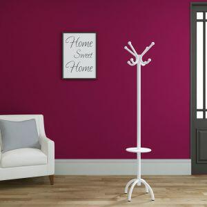 Cabideiro e Mesa de Apoio de Aço 47 x 47 x 172 Branco Multivisão