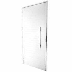 Porta Nobre Lambri Pivotante Esquerda Com Puxador 1,00x2,15 Preta Crv
