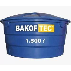 Caixa De Água Redonda com Tampa 1500L Polietileno Azul Bakof Tec