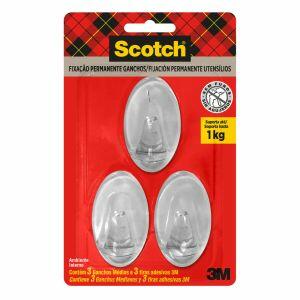 Gancho Scotch Pvc Adesivo 2kg Transparente 3M