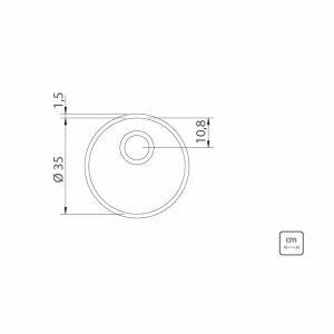 Cuba para Cozinha de Embutir Luna Polido 35x35 Aço Inox Tramontina