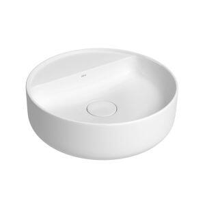Cuba para Banheiro de Apoio Redonda com Mesa Circolo Slim 30cm Branco Gelo L.12040.M.17 Deca