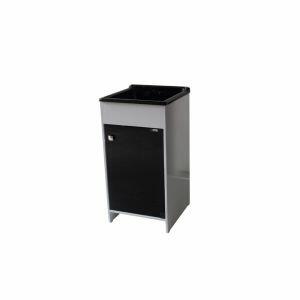 Tanque Vidro com Cuba 45cm Branco/Preto Venturi