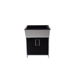 Tanque Vidro com Cuba 66cm Branco/Preto Venturi