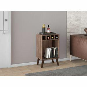 Mesa Lateral com Garrafeiro 43,8x71x32 Rustico Movelbento