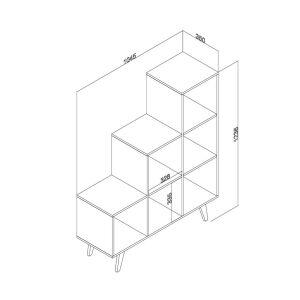 Estante 6 Nichos 104,5x123,5x35 Branca Movelbento