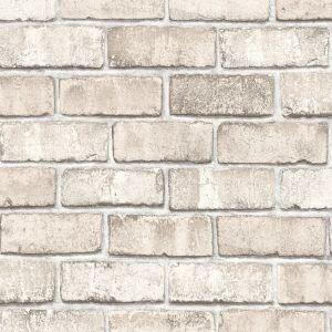 Papel de Parede Pedra/Tijolo 0,52x9,5 Bege Bobinex