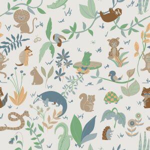 Papel de Parede Infantil 0,52x9,5 Azul Bobinex