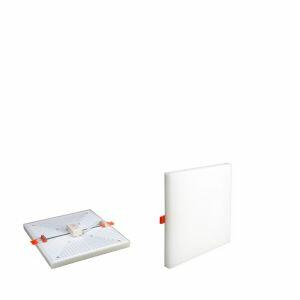 Painel de LED 2 em 1 Quadrado Bivolt 18W 3000K Luz Amarela Vitralux