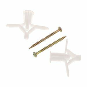 Bucha Para Drywall Com Parafuso para Painel 50 Peças 15mm Branco Bemfixa